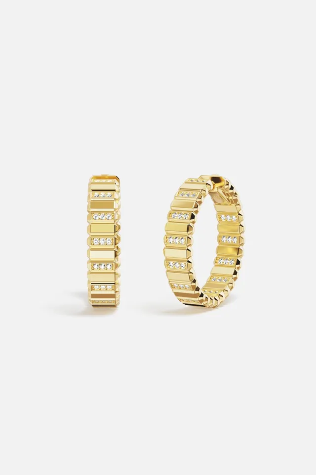 APM Monaco Automne Graphique boucles d'oreilles dorées