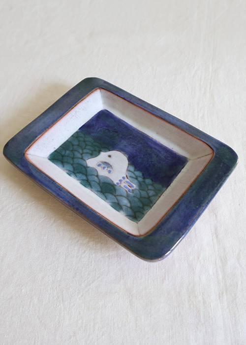 Cloutier Oiseau Bleu vide-poche céramique 21 cm bleu