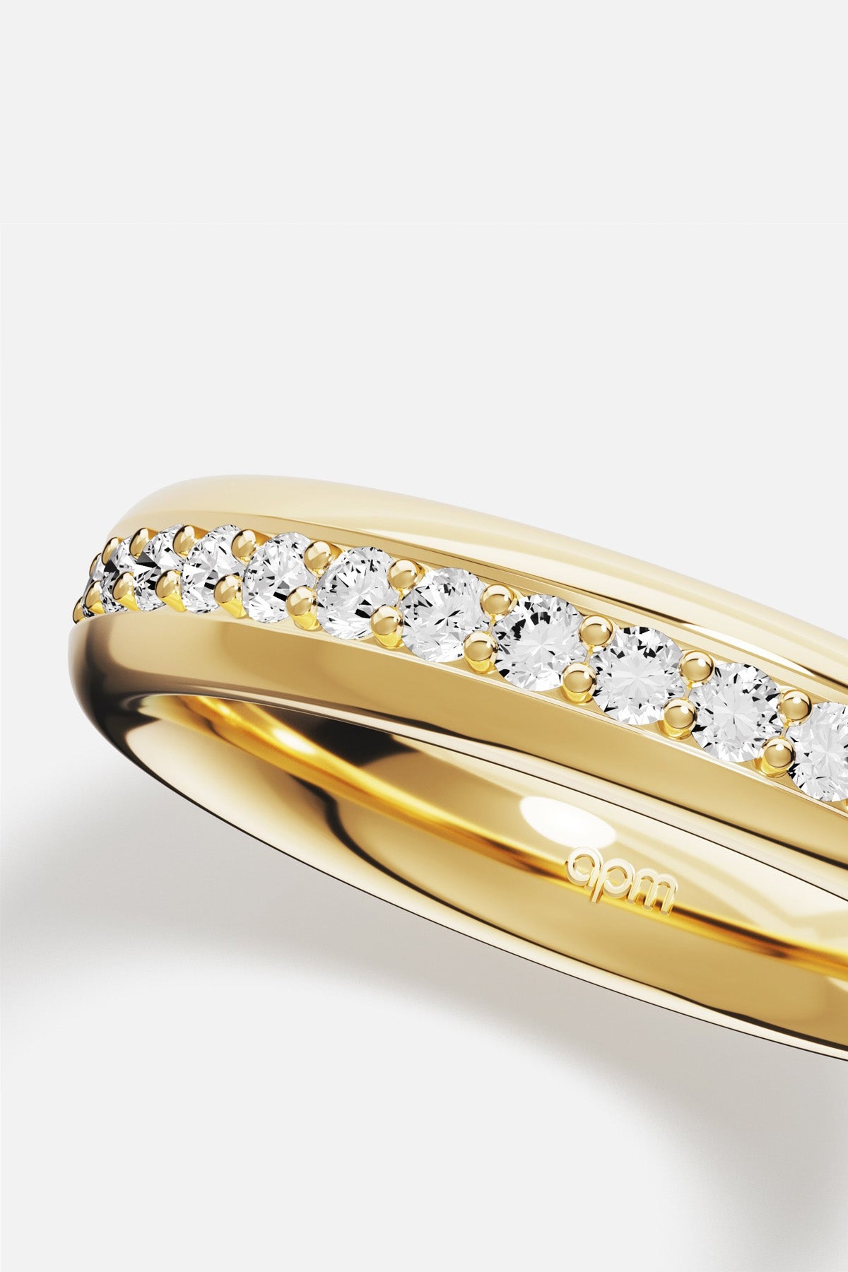 APM Monaco Croisette Riviera bague dorée zircon taille 52