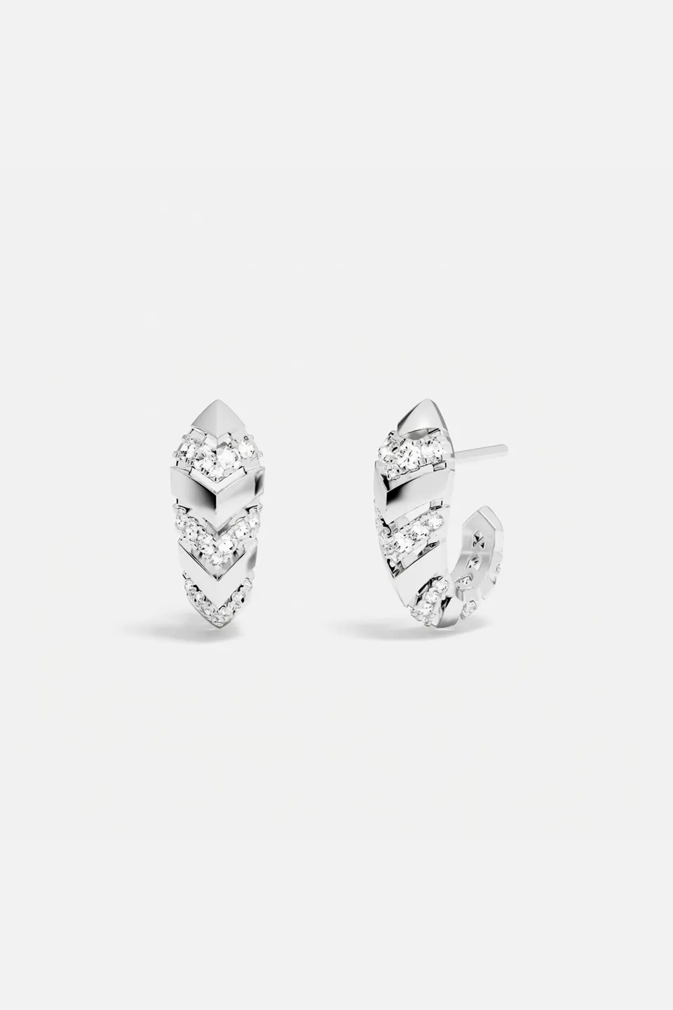 APM Monaco Festival Kâa créoles blanches 18 mm zircons