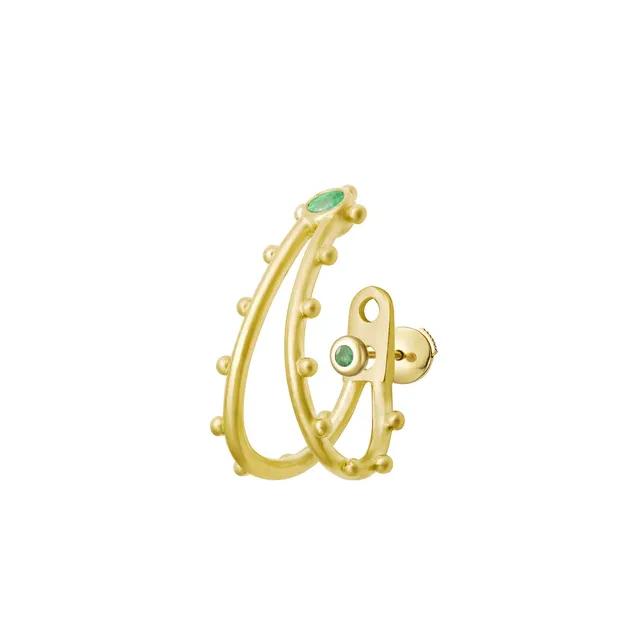 Aimée Aimer BubbleLiane boucle or jaune émeraude unité