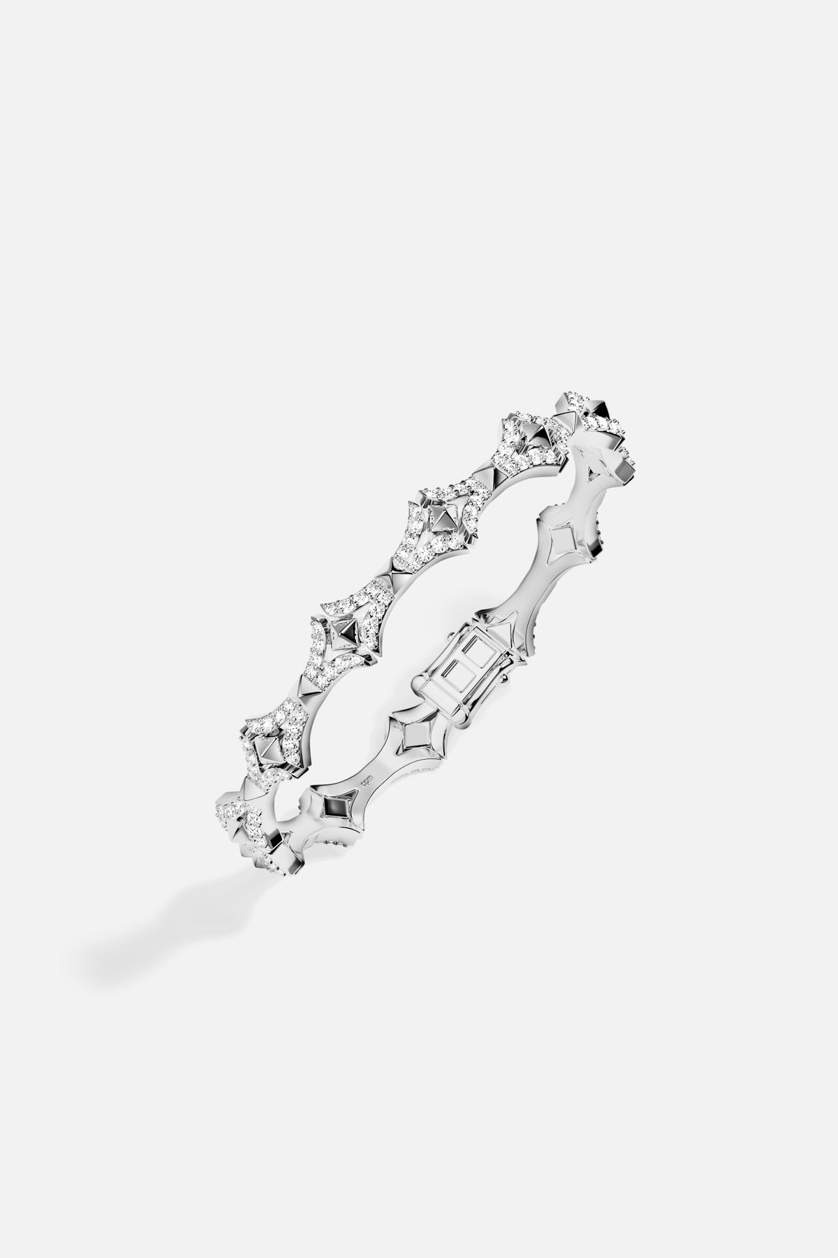 APM Monaco Yacht Club Rock bracelet croix pavé blanc taille M