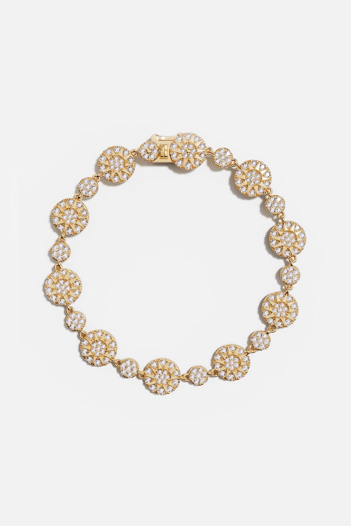 APM Monaco Soleil Bracelet doré zircon blanc taille S