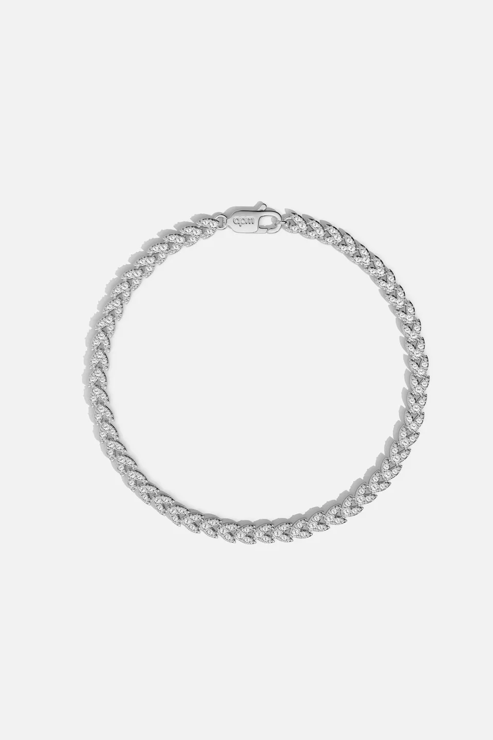 APM Monaco Automne Couture Bracelet blanc M 18 cm pavé