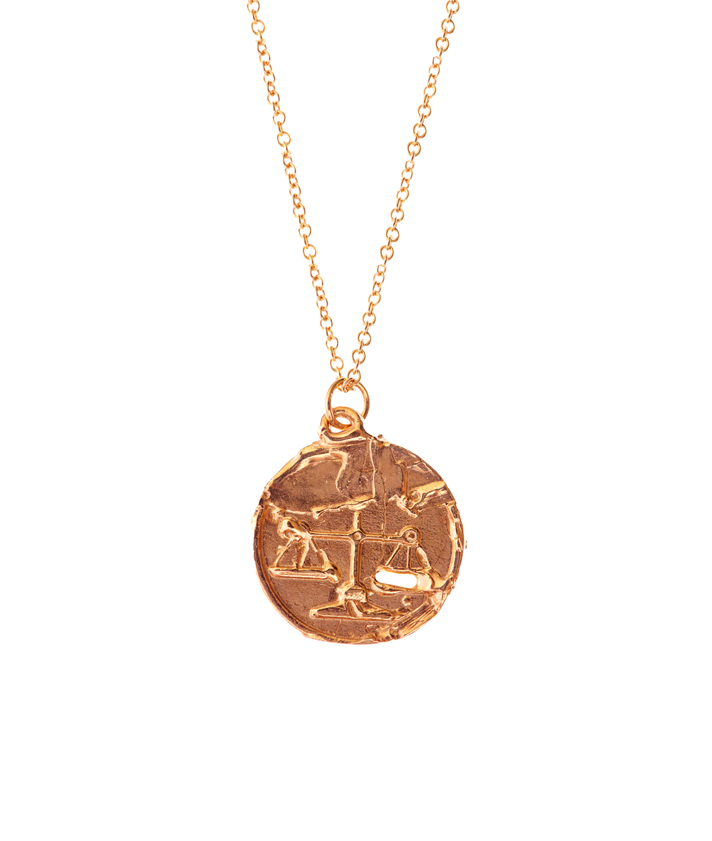 Alighieri Libra Medallion collier zodiaque plaqué or
