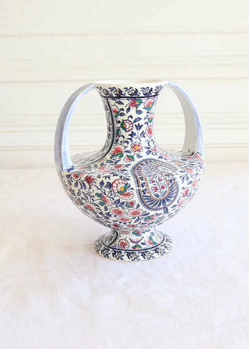 Aimée Aimer Vase Le Bouquet vase faïence Gien 18,5 cm pièce unique