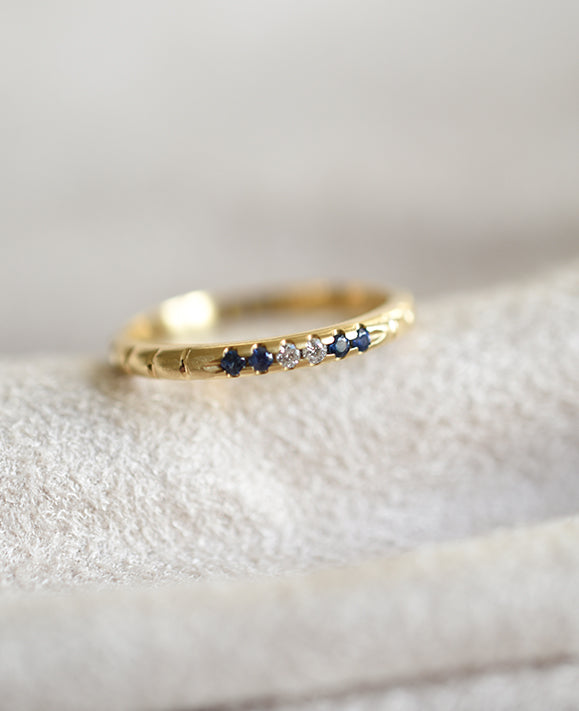 Aimée Aimer Lignes F. bague Petites Lignes F. (4) or jaune saphir