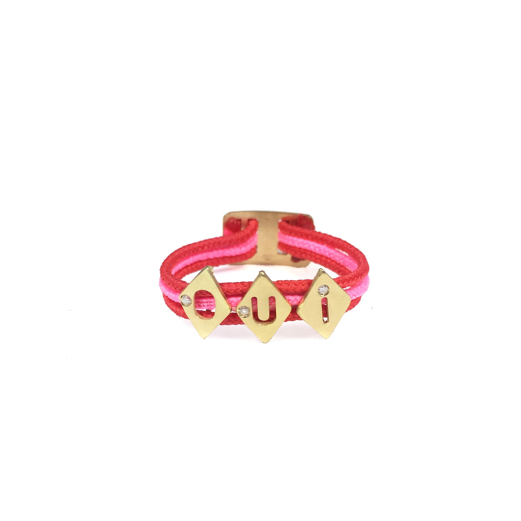 Aimée Aimer L'Alphabet bague or jaune diamant 3 lettres