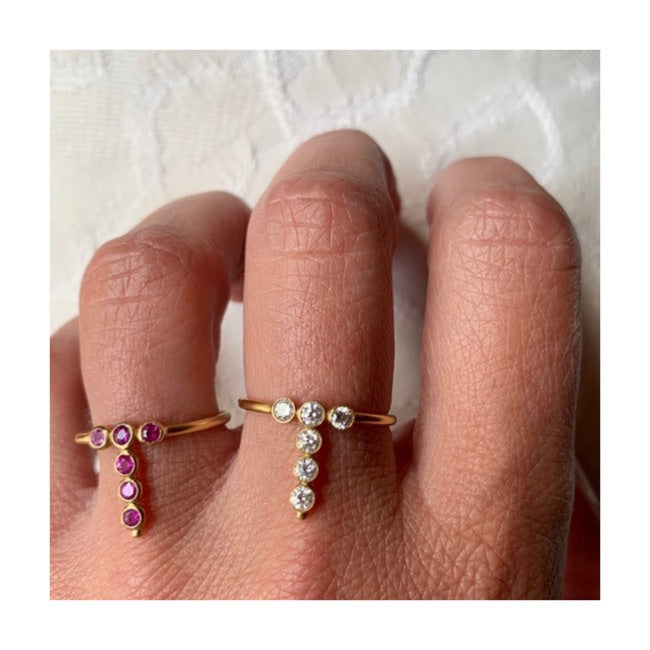 Aimée Aimer AA bague or jaune saphirs jaunes taille 51