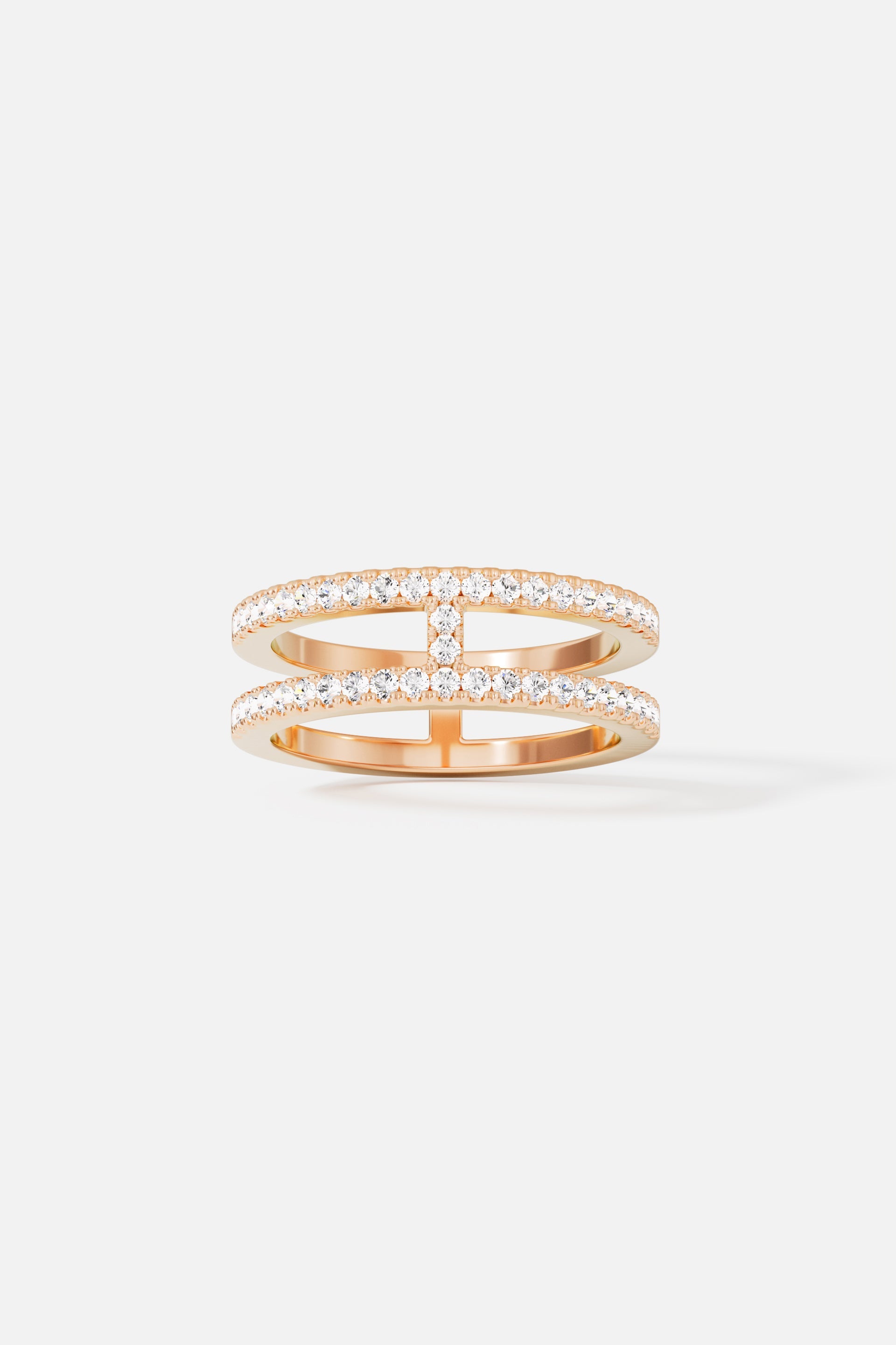 APM Monaco Croisette Cannes bague fine or rose 52 zircon