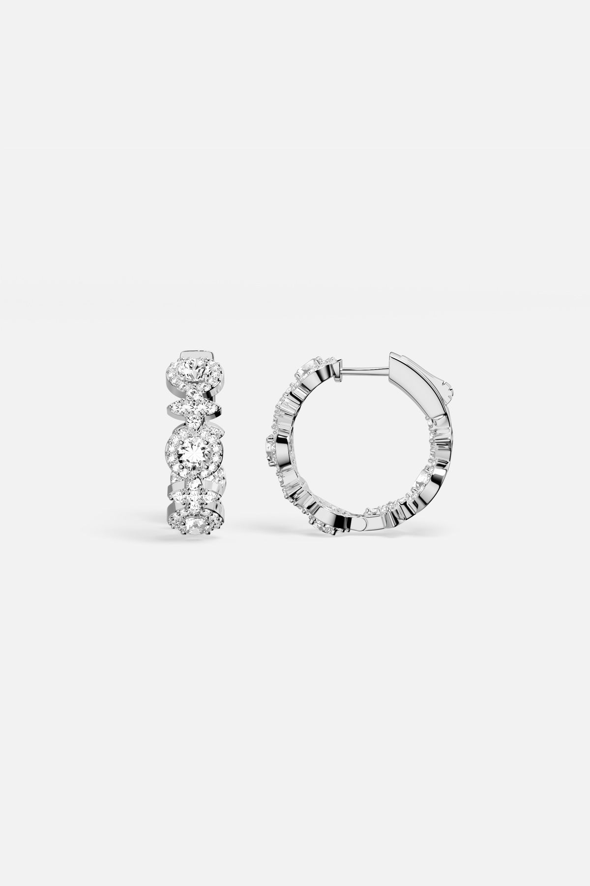 APM Monaco Météorites Glamour Créoles blanches 22 mm