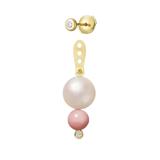 Aimée Aimer Chance dessous d'oreille or jaune perle opale diamant
