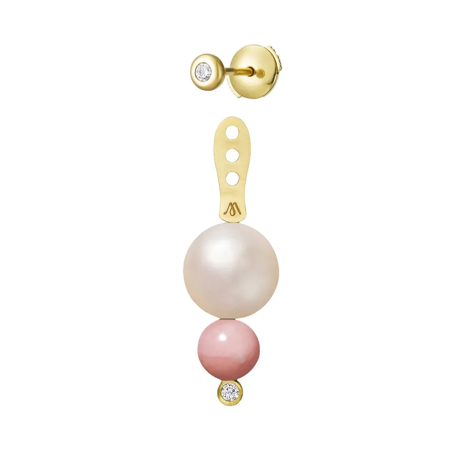Aimée Aimer Chance dessous d'oreille or jaune perle opale diamant