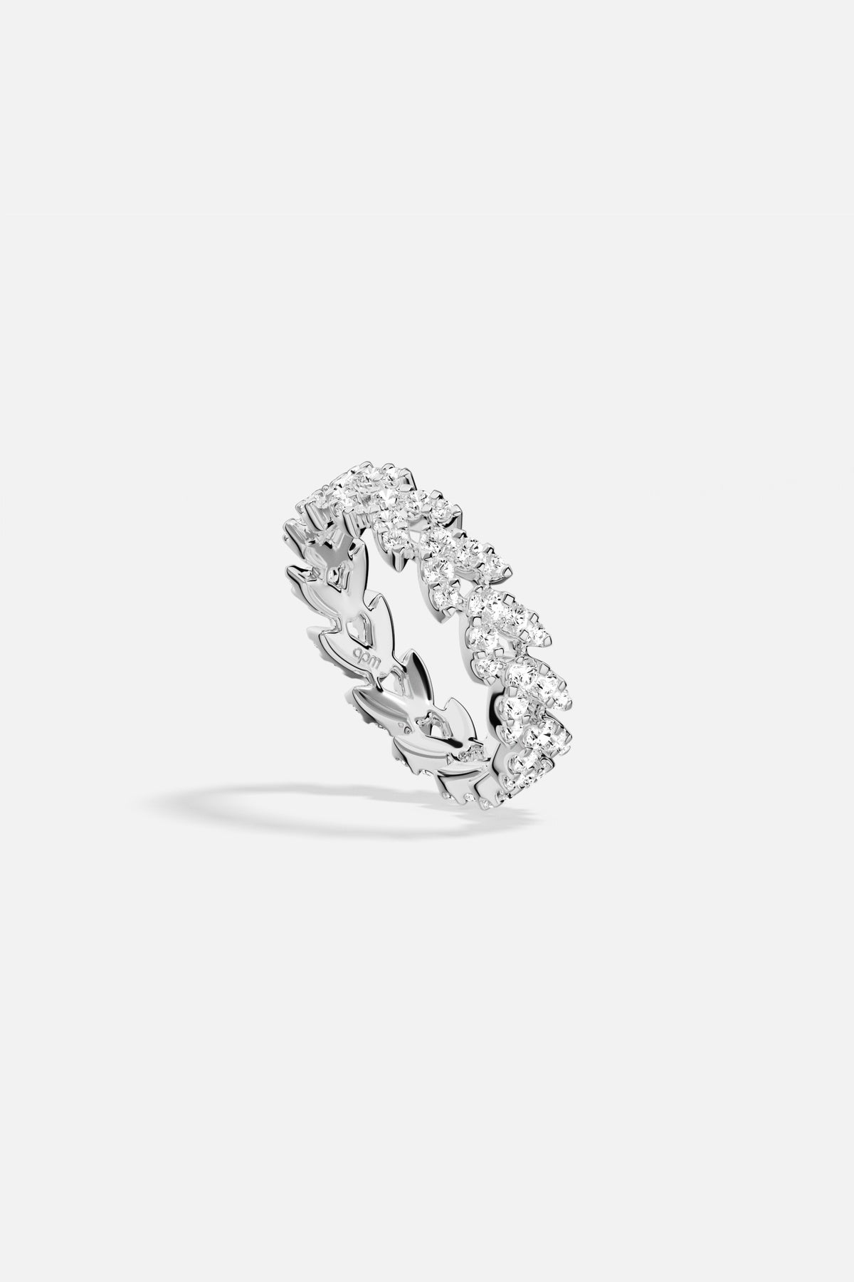 APM Monaco Automne Couture bague pavé blanc taille 42 zircons