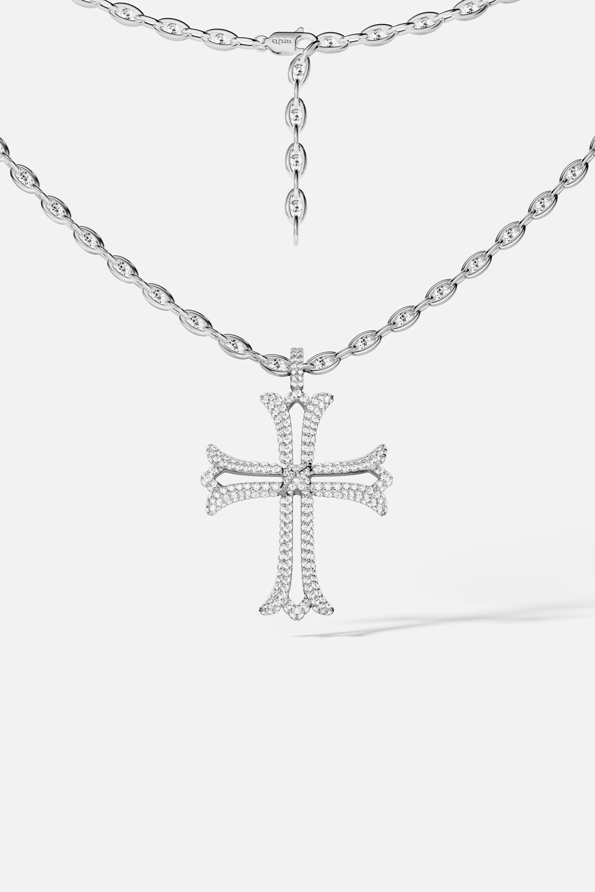 APM Monaco Yacht Club Rock collier croix blanche zircon