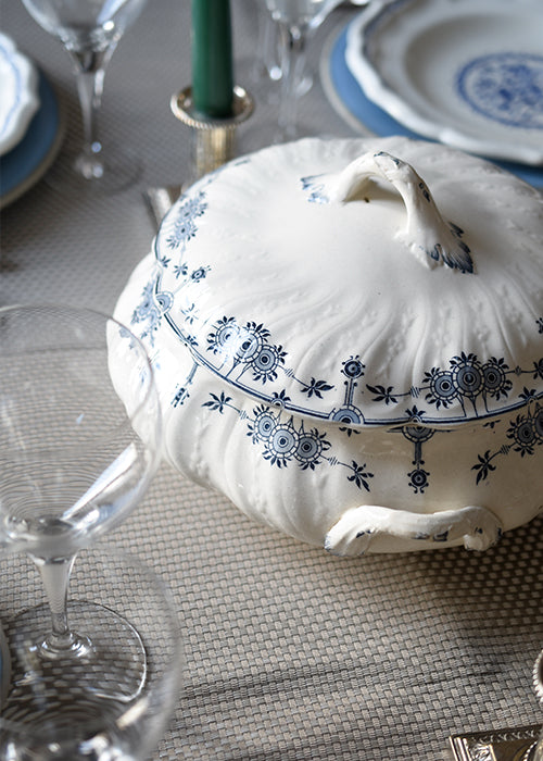 Aimée Aimer Art de la table Légumier Bleue Gien faïence 31 cm