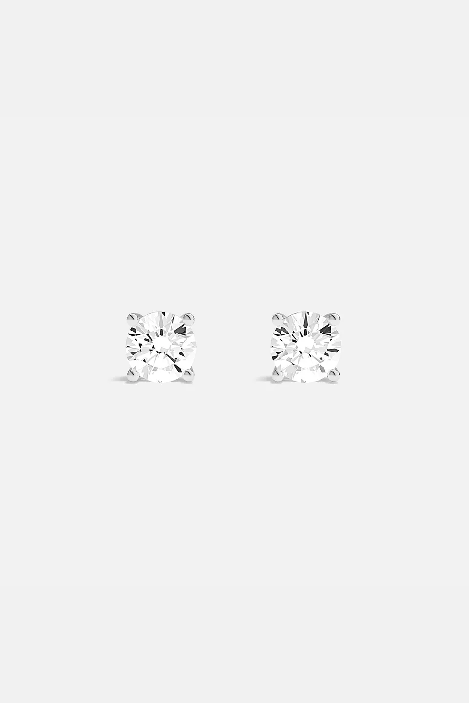 APM Monaco Lumière Tennis boucles d'oreilles puces blanc solitaire