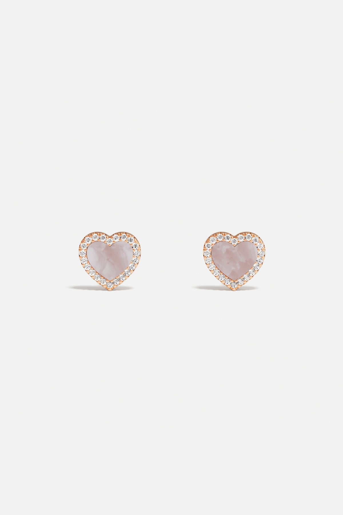 APM Monaco Méditerranée Cœur clous nacre rose