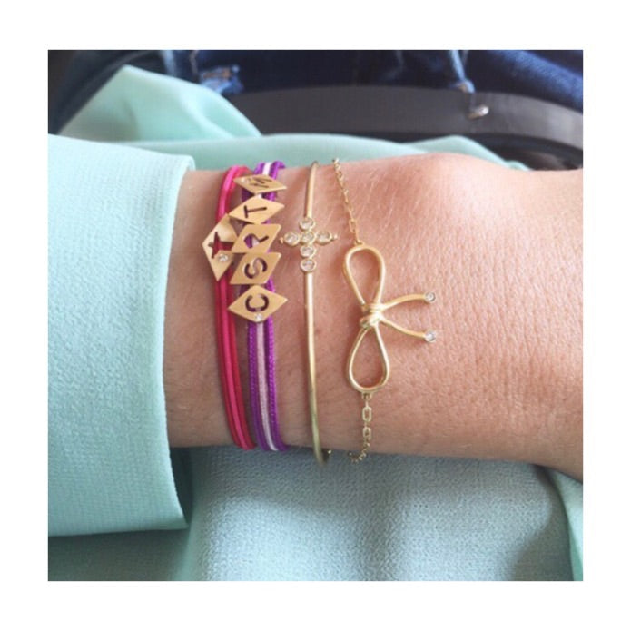 Aimée Aimer Bracelets Rio 1931 Or Jaune Diamant Vert Rose