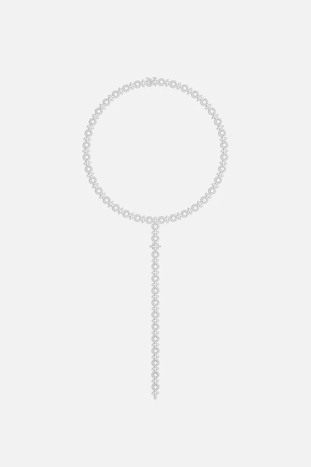 APM Monaco Météorites Glamour Collier blanc 39 cm