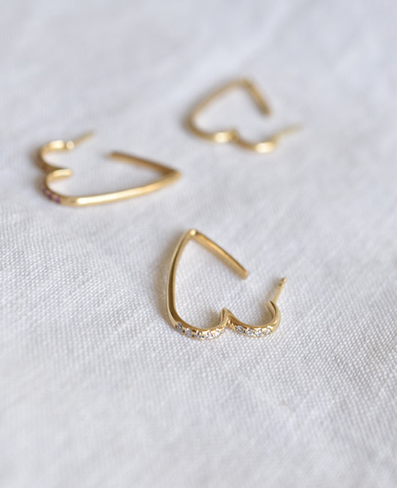 Aimée Aimer Crush créole or jaune diamants unité 0,11 ct