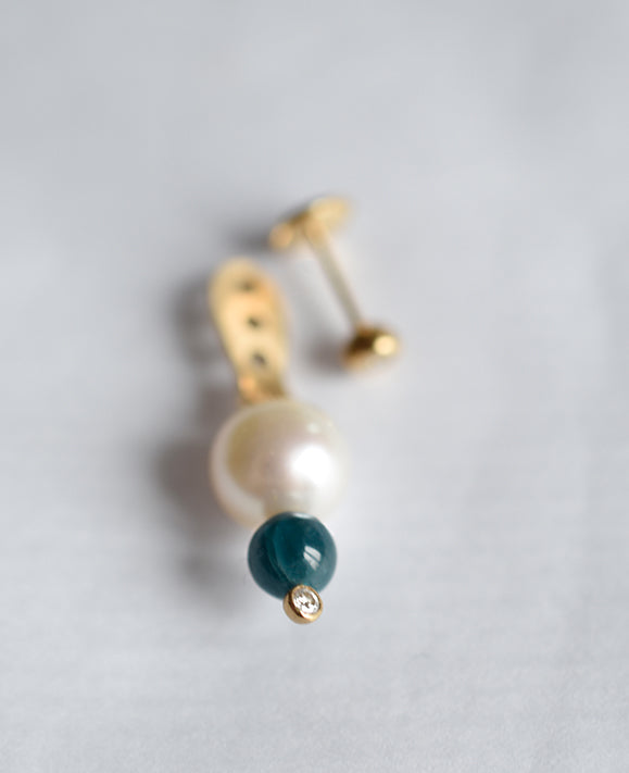 Aimée Aimer Chance dessous d'oreille or jaune perle apatite