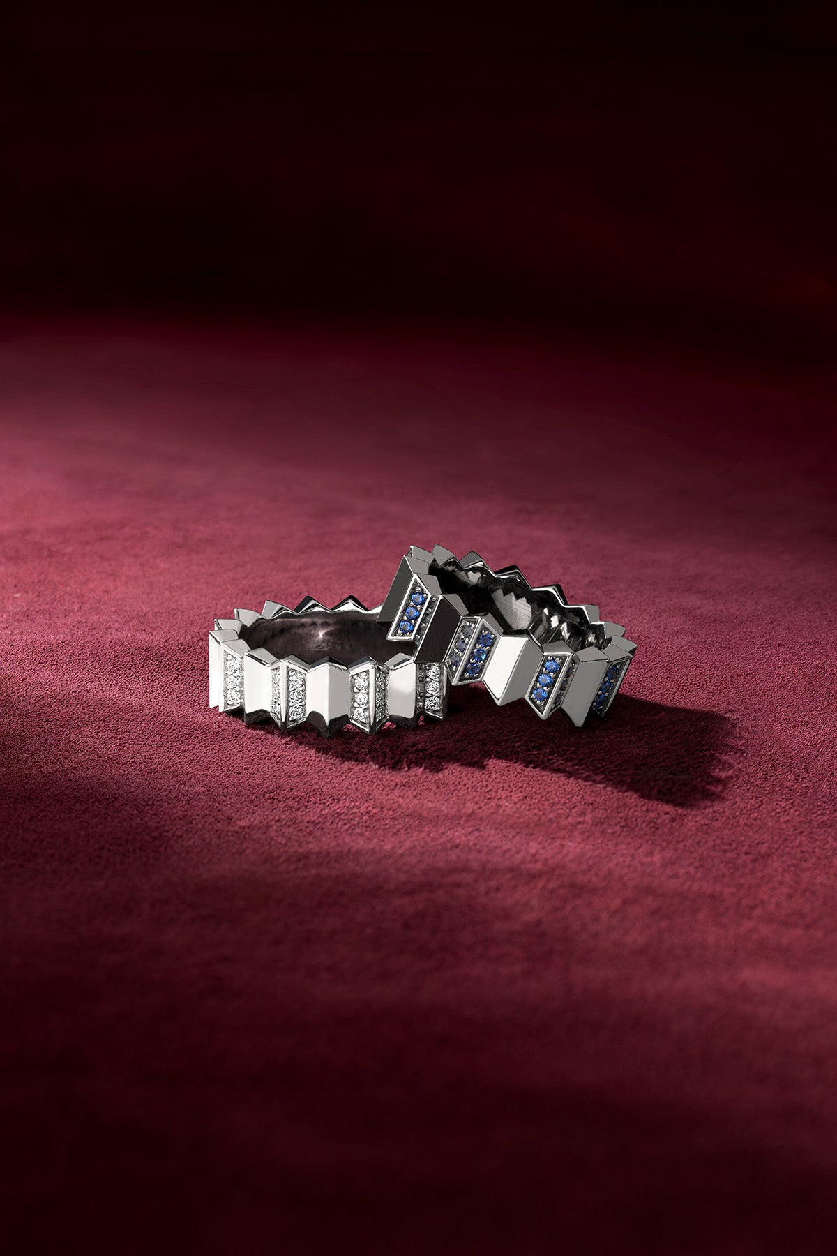 APM Monaco Yacht Club Up and Down bague blanche zircones