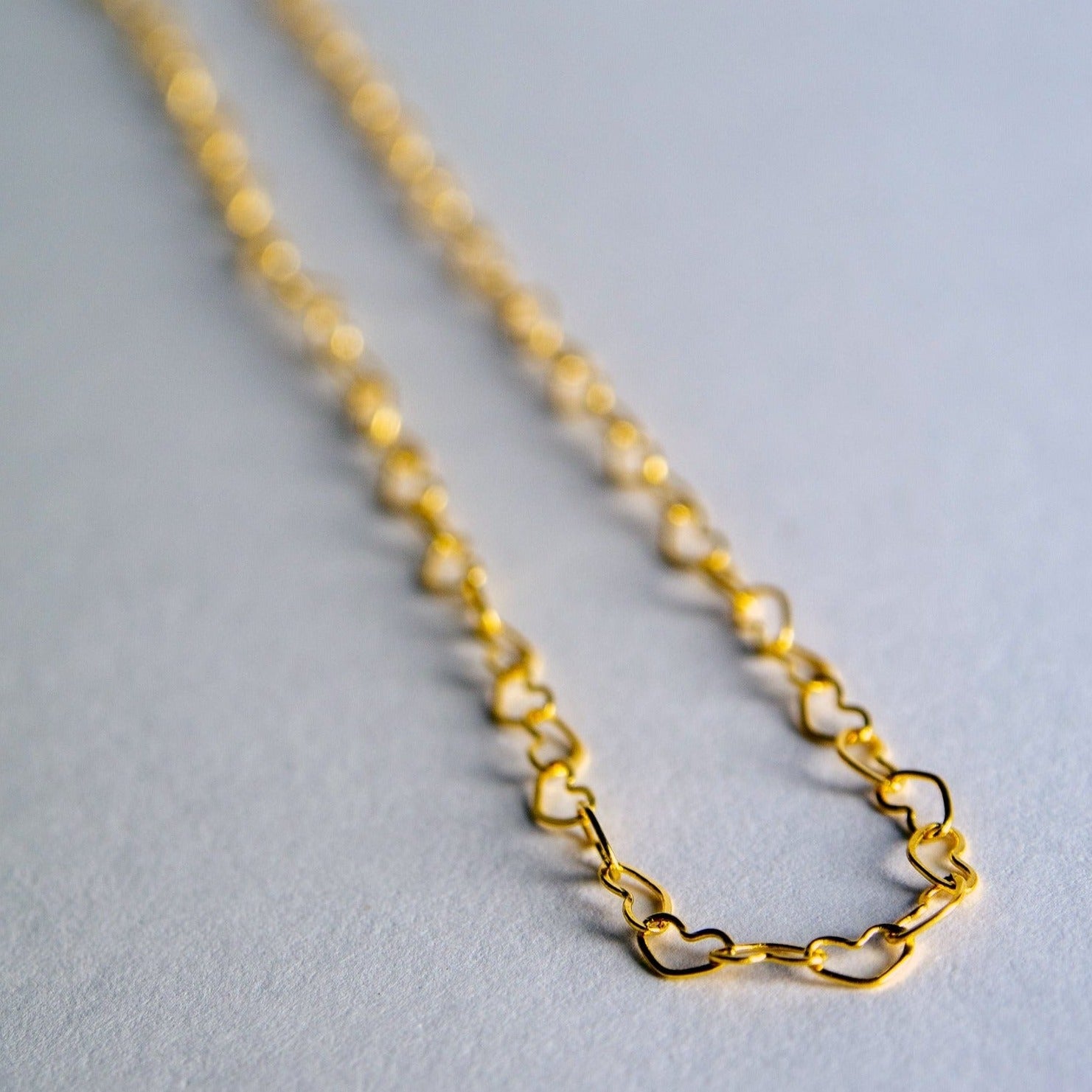 Adorabili Cœur Enlacés collier doré 36 cm or fin