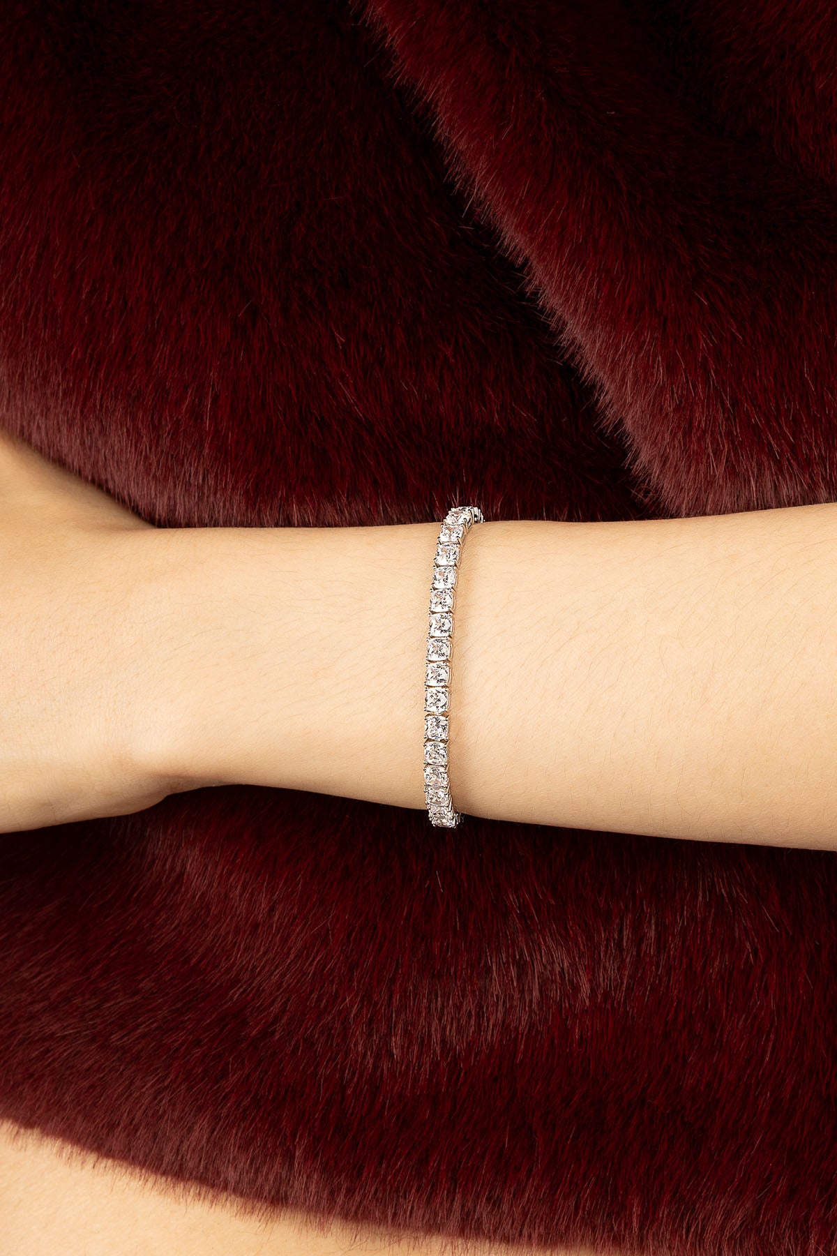 APM Monaco Lumière Tennis Bracelet blanc 18 cm