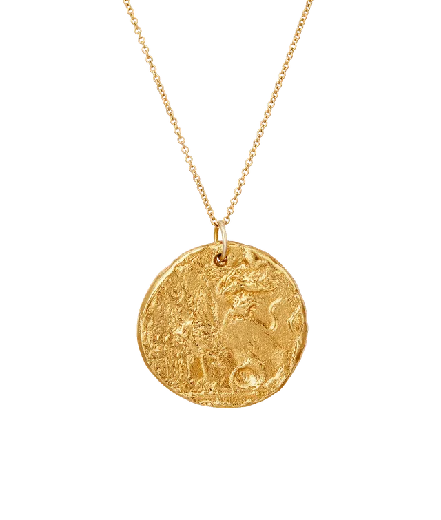 Alighieri Celestial Leo Medallion collier doré lion