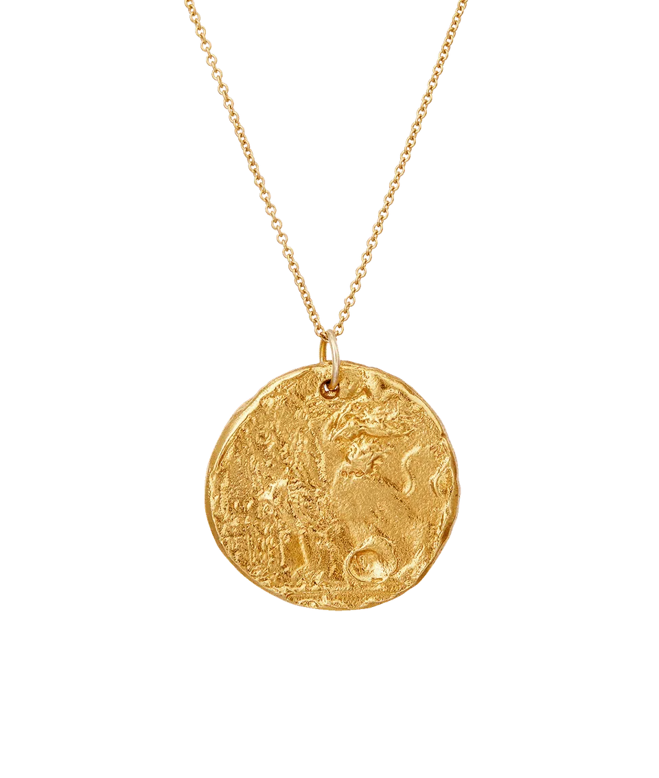 Alighieri Celestial Leo Medallion collier doré lion