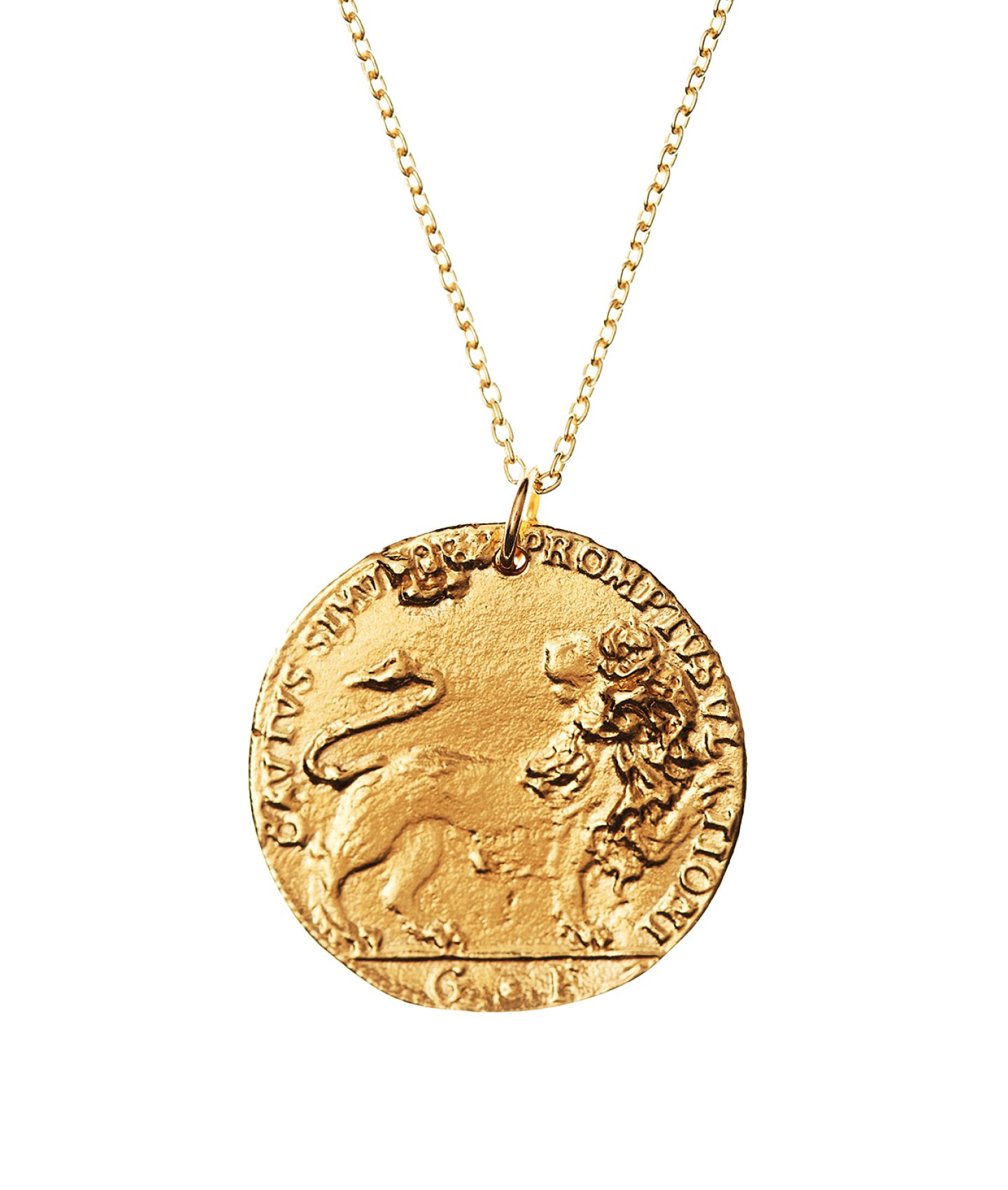Alighieri Il Leone Medallion collier médaillon doré lion