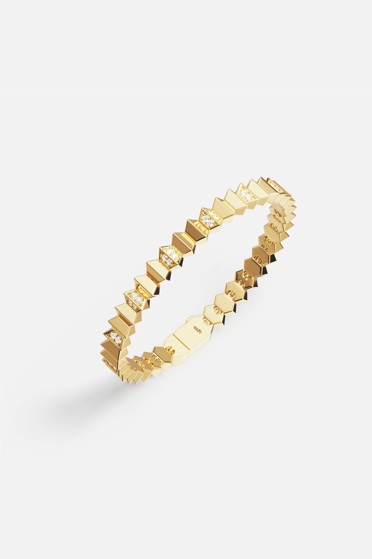 APM Monaco Yacht Club Up and Down Bracelet vague doré S