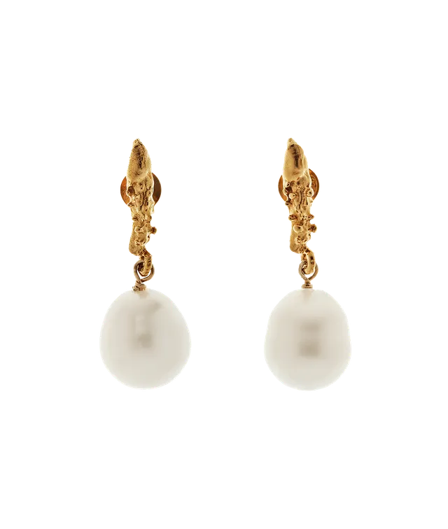 Alighieri Lustre of the Moon boucles perles dorées