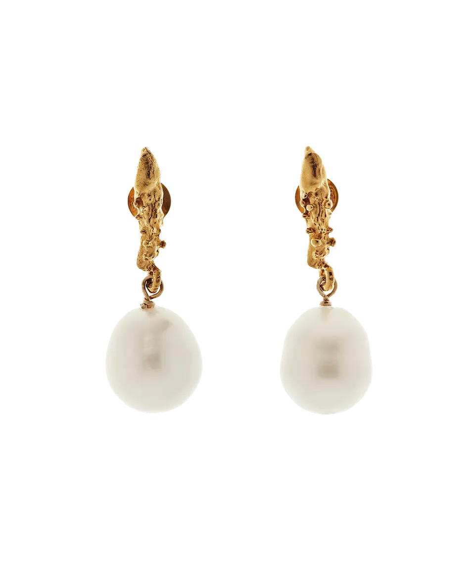 Alighieri Lustre of the Moon boucles perles dorées