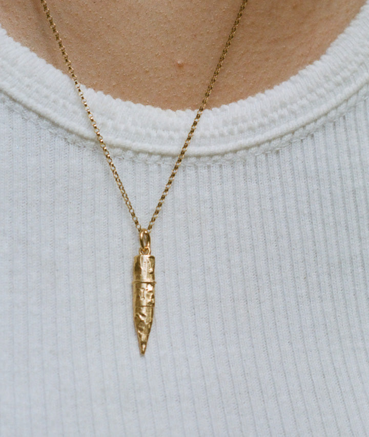 Alighieri Mini Annotator collier crayon bronze plaqué or