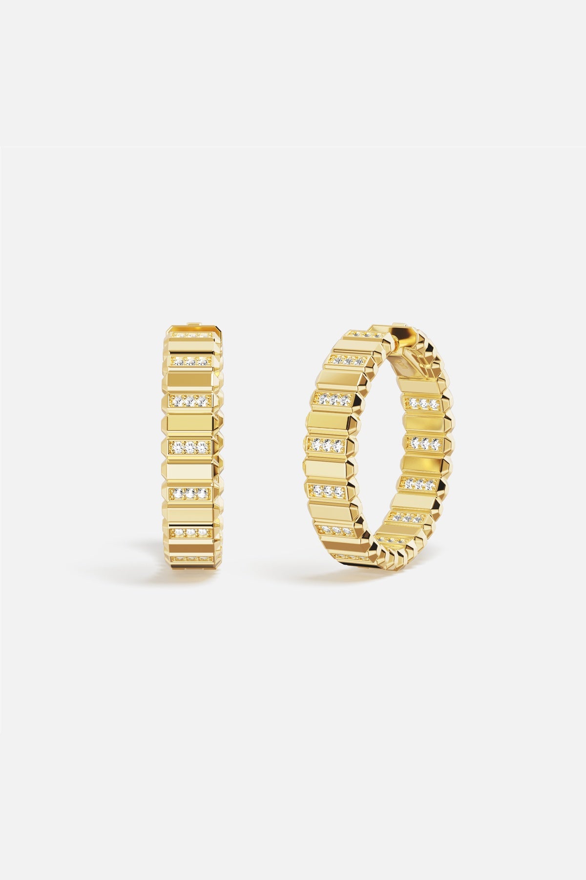 APM Monaco Automne Graphique boucles d'oreilles dorées