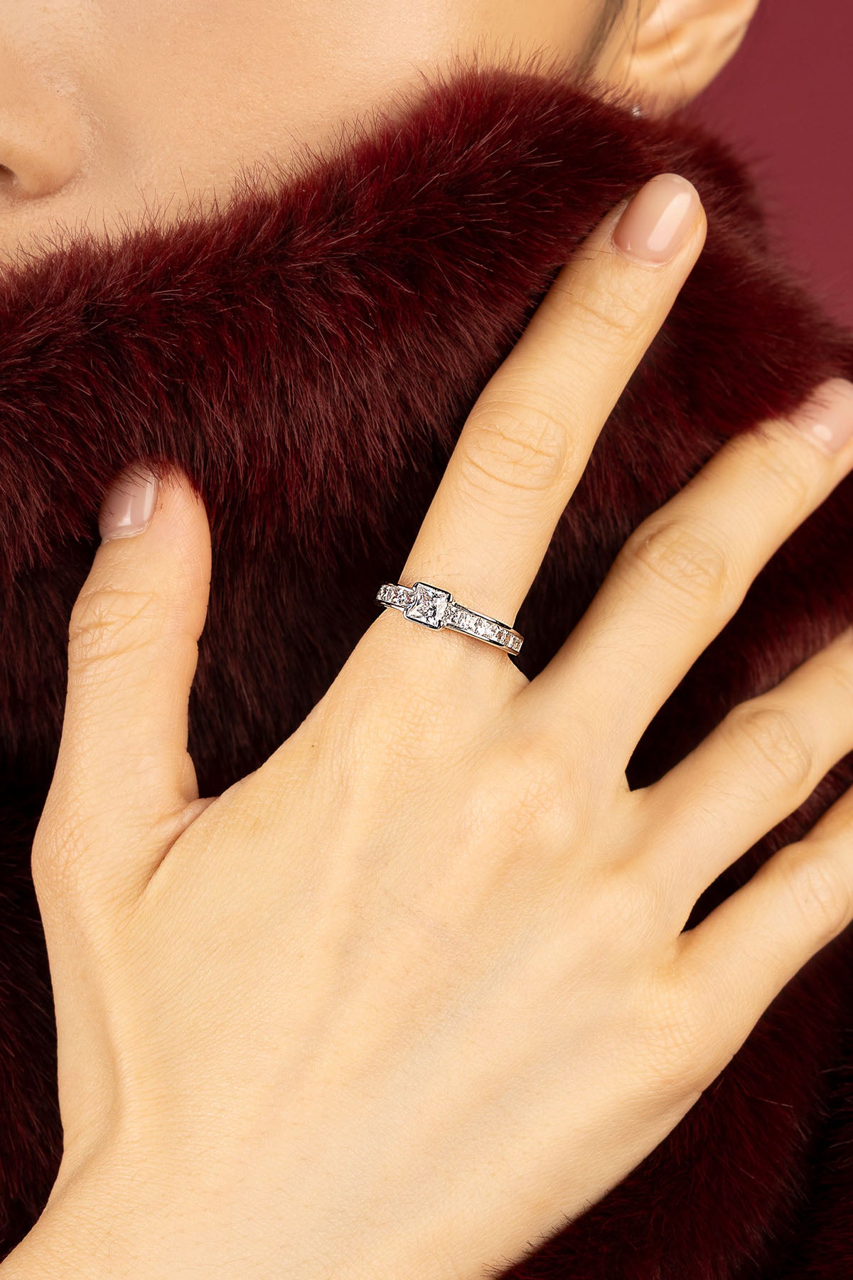 APM Monaco Festival Monaco bague pavée blanche