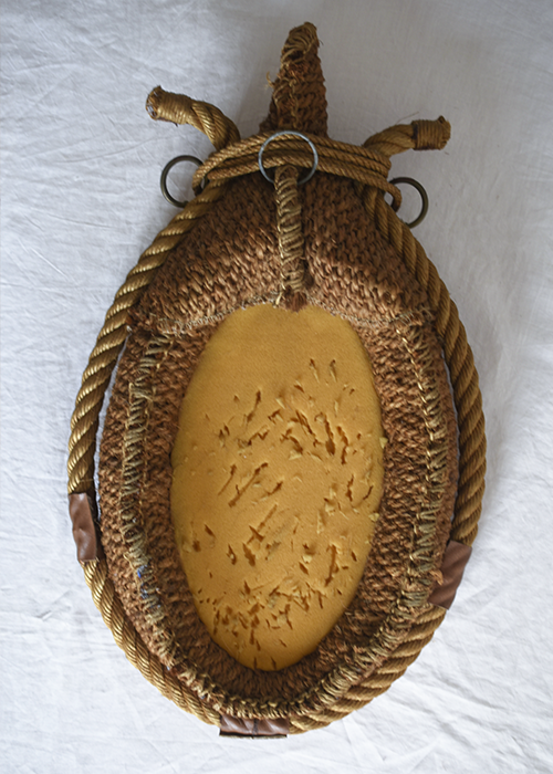 Aimée Aimer Audoux-Minet miroir corde cuir 65 cm pièce unique