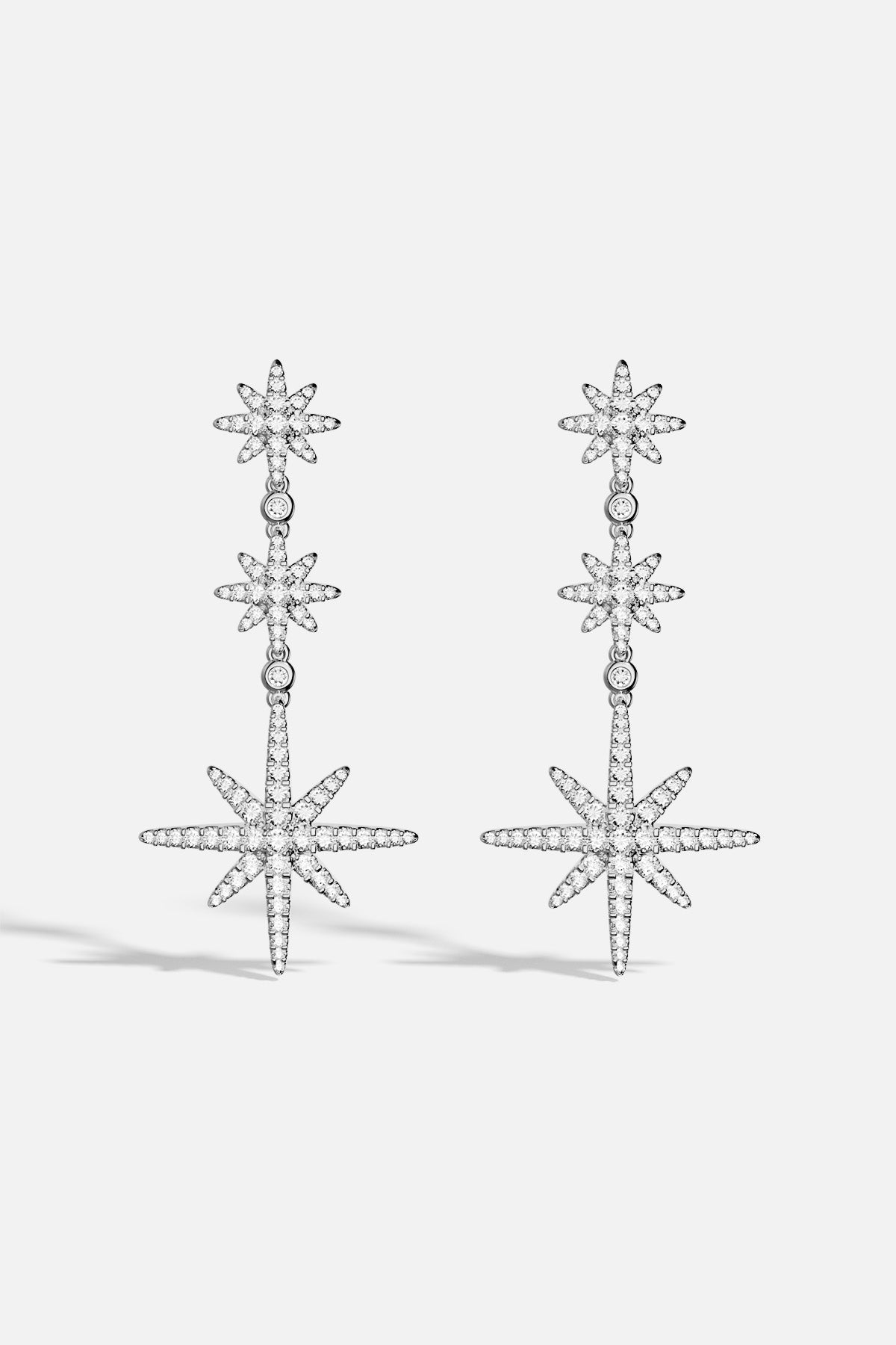 APM Monaco Météorites Glamour boucles pendantes étoile rhodié