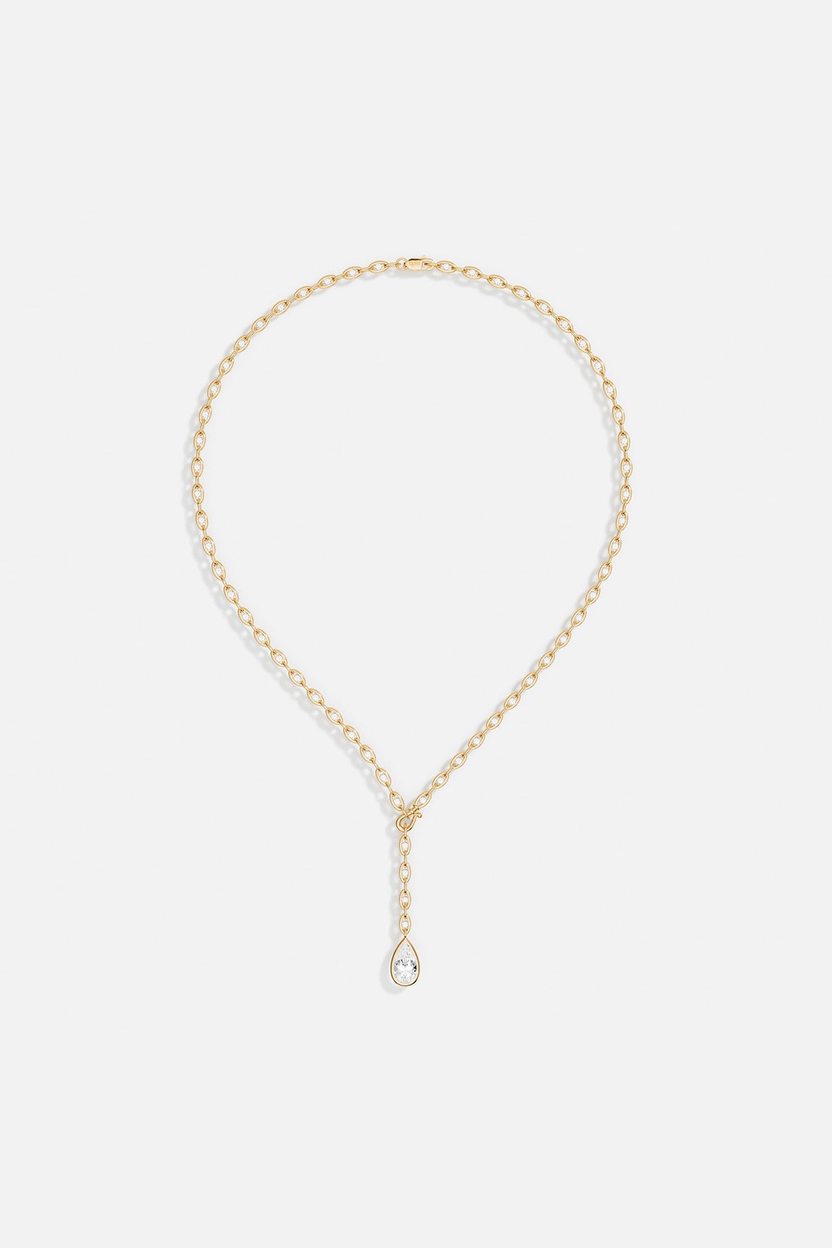 APM Monaco Soleil Enchaîné collier doré zircones