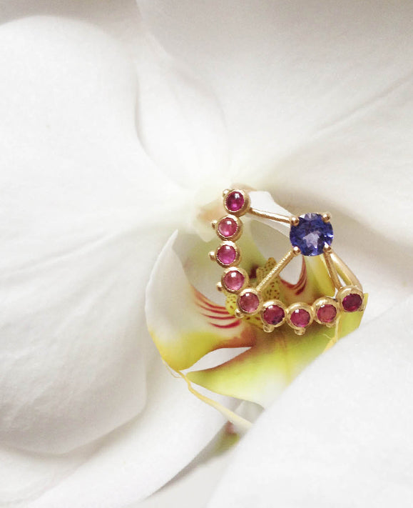 Aimée Aimer Beija-Flor bague or tanzanite taille 52