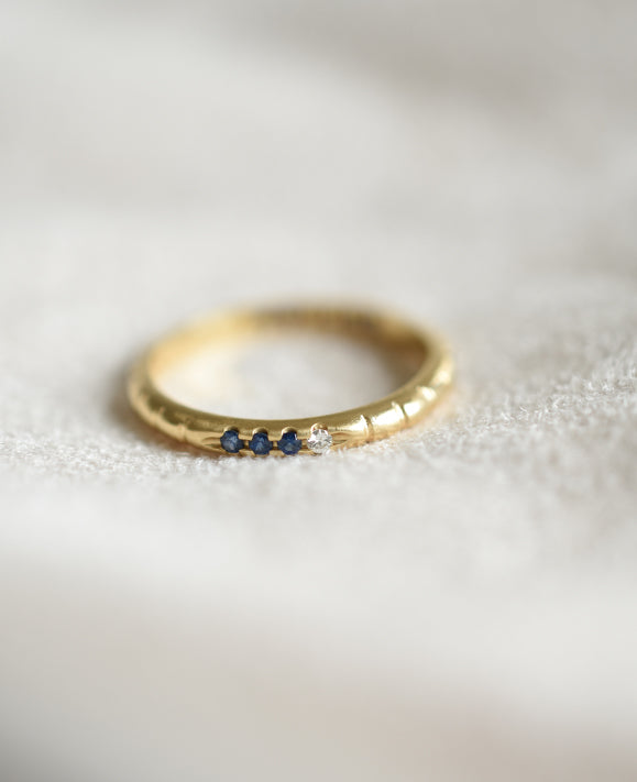 Aimée Aimer Lignes F. bague Petites Lignes F. (4) or jaune saphir
