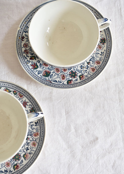 Aimée Aimer Art de la table tasses Gien Cachemire paire