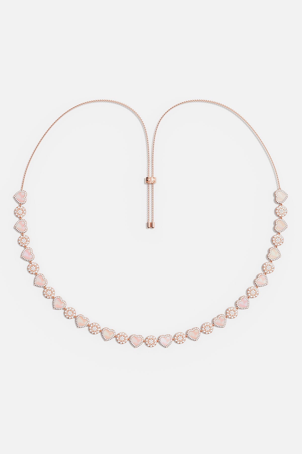 APM Monaco Méditerranée Cœur Collier Nacre Rose Or Rose