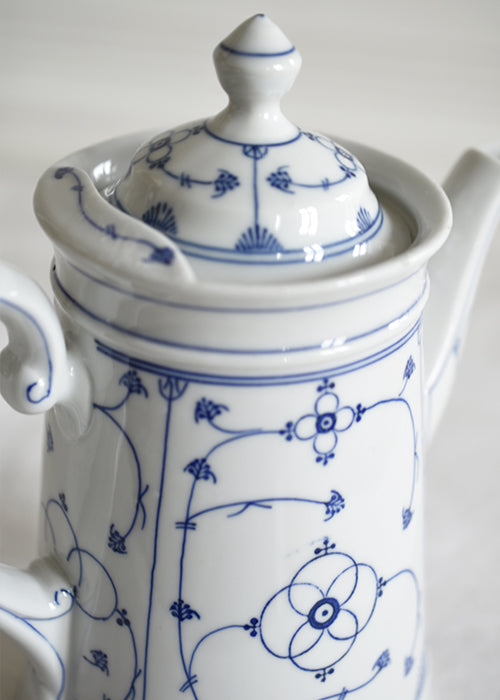 Aimée Aimer Art table cafetière porcelaine bleue paille 1 L