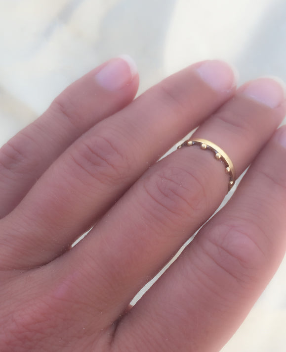 Aimée Aimer Bagues bague grains or jaune taille 50 gravure offerte