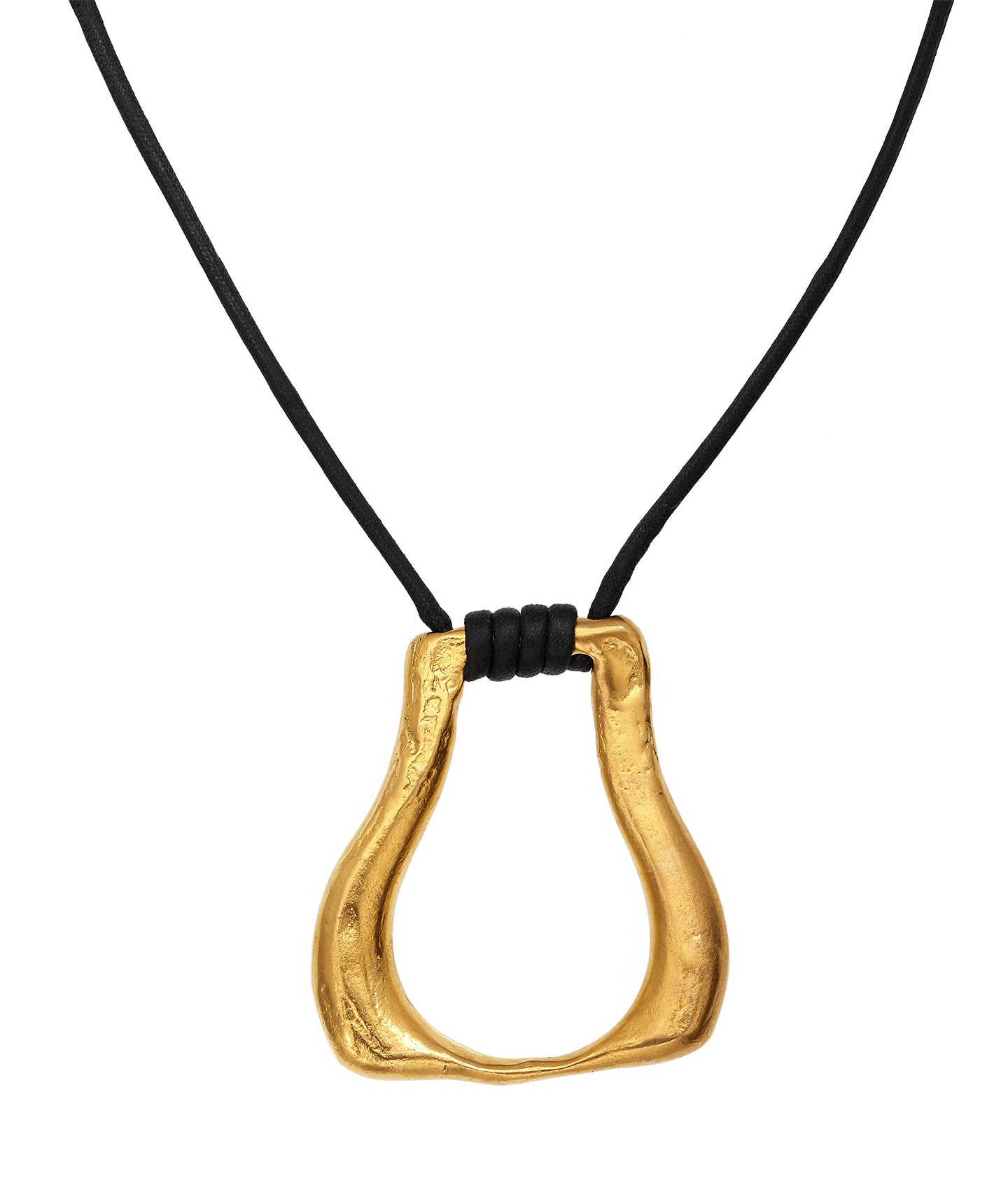 Alighieri Link of Wanderlust collier cordon noir plaqué or