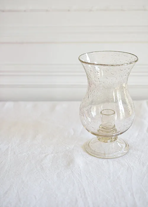 Aimée Aimer Biot photophore verre clair bullé 19 cm