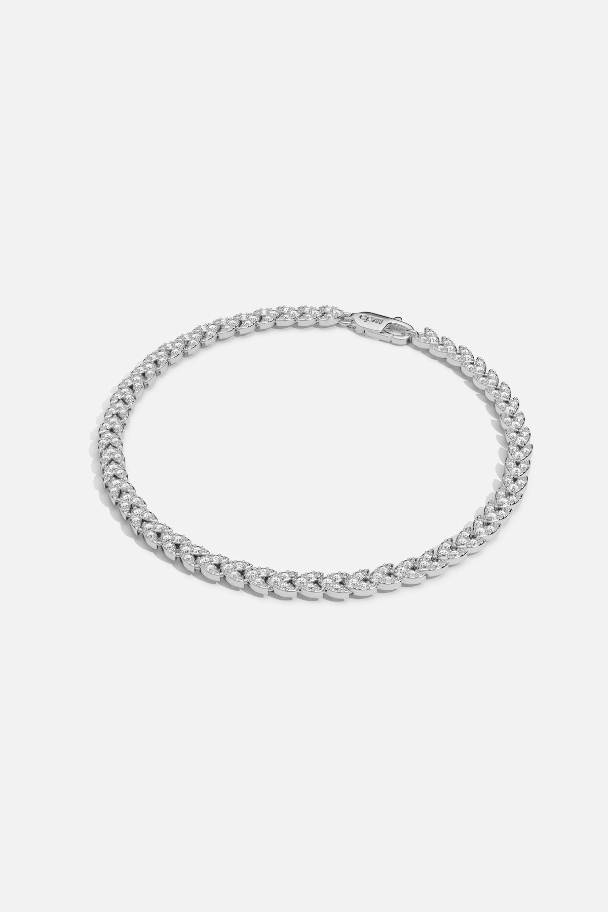 APM Monaco Automne Couture Bracelet blanc M 18 cm pavé